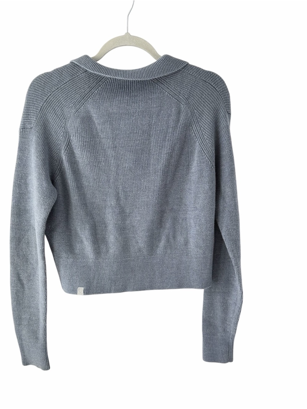 lululemon athletica Heathered Gray V-Neck Collared Sweater - Picture 2 of 7